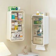 Wall-Mounted Medicine Box Medicine Storage Box Transparent Large-Capacity Storage Rack Household Fir