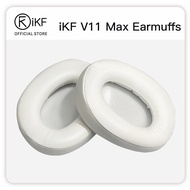 Original Earmuffs For iKF V11 Max Headphones Easy Replacement Earpads Soft Leather White and Black