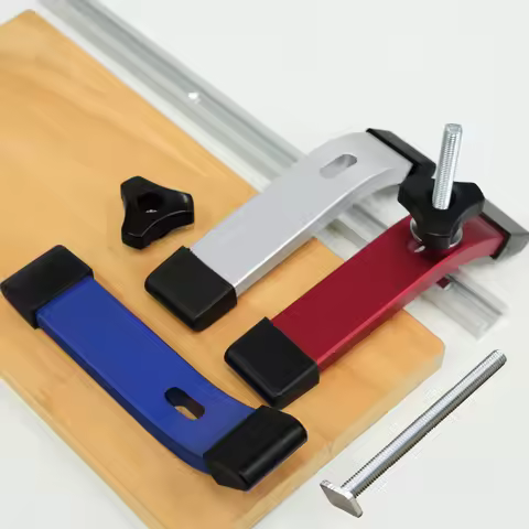 1PC T-Track Hold Down Clamp Multi-tools Pocket Woodworking Chute Rail Table Saw Clamp T Track Clamps