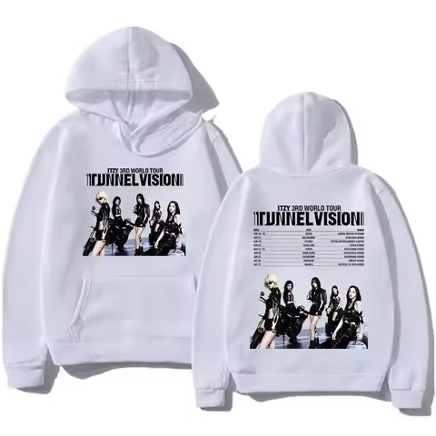ITZY 3Rd World Tour Print Hoodies New Fashion Kpop Men Women Sweatshirt Autumn Winter Casual Long Sl