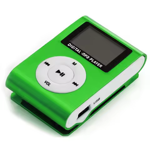 MP3 Music Player Mini Portable MP3 Music Player Metal Clip-on MP3 Player with LCD Screen Support TF 