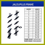 ∵ ◶ ✾ Jalouplus Jalousie Frame 4 Blades - 10 Blades for Louver Window 1 Pair Satin