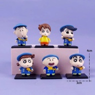 6PCS/SET Crayon Shinchan Character Series Action Figure Model Q version Kamen Satau Masao Suotome Sa
