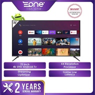 Sharp 70 Inch 4K UHD AQUOS Android TV 4TC70DK1X | 4TC70BK1X | Google Playstore | Google Assistant |