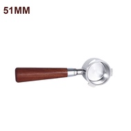 51/58mm Coffee Bottomless Portafilter with Filter Basket &amp; Wooden Handle Replacement  Tool Reusable Alloy Filters Coffee Extraction Accessories