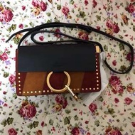 Chloe Faye small leather suede bag