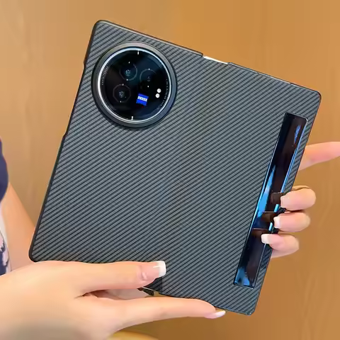 Luxury Leather Fashion Business Carbon Fiber Fully Wrapped Flip Case For VIVO X Fold3 Pro X Fold 3 2