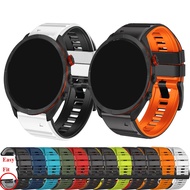 22mm 26mm QuickFit Silicone Watchband For Garmin Approach S70 Strap Fenix 8 7 7X Pro 6 6X 5 5X Plus 