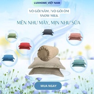 SNOW MILK LUXHOME Pillowcase/Pillowcase 50x70 with Ruffles, Pillowcase 35x100 Zipper