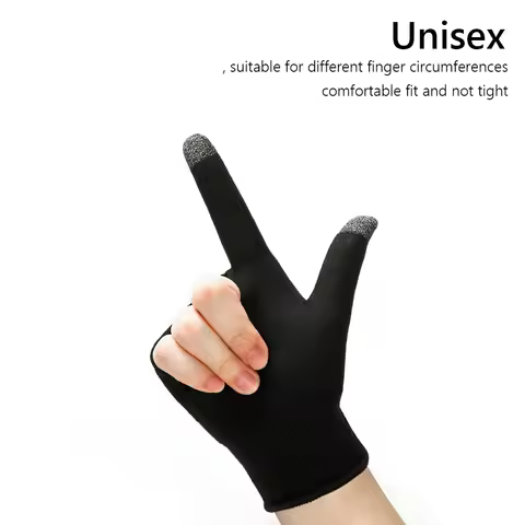 1 Pair Palm Fingertip Gloves Anti-slip Gaming Finger Sleeve Breathable Mobile Phone Finger Sleeves f