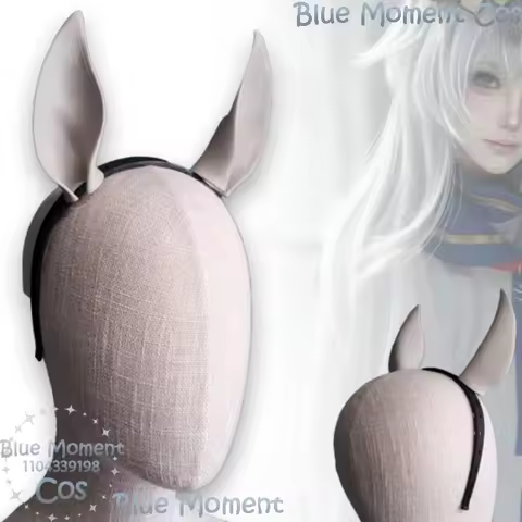 Uma Musume Oguri Cap Horse Ear Headband Plush Anime Cosplay Accessory Adjustable Strap Convention Ha