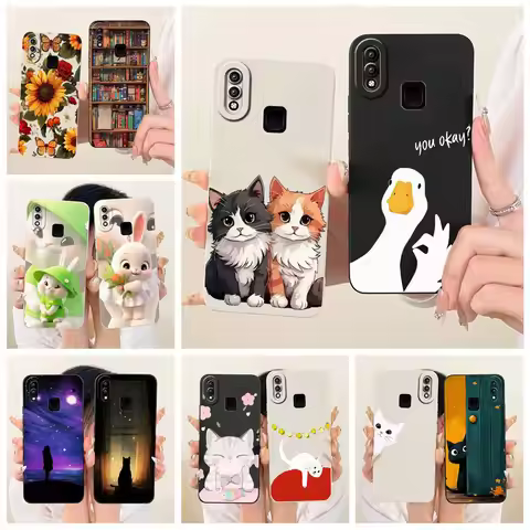 For Vivo Y91 Y91i Case 1816 1817 1820 1811 Cute Cat Duck Cartoon Cover Soft Silicone Case For Vivo Y