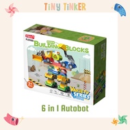 Feelo 6 in 1 Autobot Puzzle 57 pcs Building Blocks Educational Toys for Children Robot Transformer C