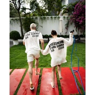 LOCAL BRAND-S STRESSMAMA SS26 Sheer Longsleeve T-Shirt 100% Cotton Oversized Unisex Form / White-Bla