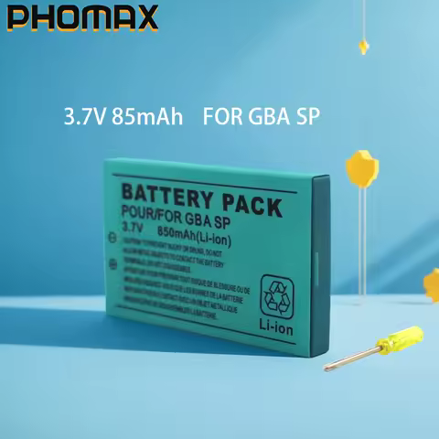 PHOMAX 3.7V 850mAh Rechargeable Li-ion Battery Pack For Nintendo GBA SP Gameboy Advance SP Replaceme