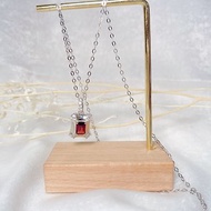 輕奢珠寶-方型紅石榴項鍊