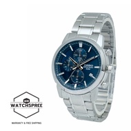 [Watchspree] Casio Men's Analog Sporty Chronograph Stainless Steel Band Watch MTPE510D-2A2 MTP-E510D