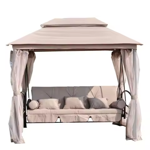 oe-Leisure Outdoor Canopy Hanging Swing Chair Swing Bed Garden Patio Swing Chair#