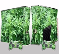 Fancy Green Xbox 360 Skins Vinyl Sticker Decals Cover For Xbox Slim Console