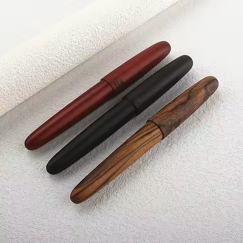 New Jinhao 9056 Log Fountain Pen Magnetic Cap Premium Wood Calligraphy Pen EF F Nib for Writing Prac