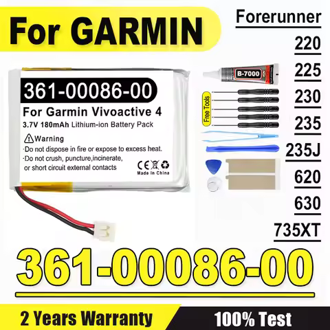 Brand-New 361-00086-00 Battery For GARMIN Forerunner 220 225 235J 620 630 735XT 230 235 instinct/ins