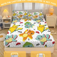 2/3PCS Pikachu Bedding Set Bedding Set Queen Size Soft And Comfortable Decoration For Bedroom Guest 