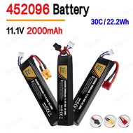 11.1V 2000Mah Soft Bullet Gun Battery 30C 452096 Lipo Battery T/Sm/Xt30 For Airsoft Bb Air Pist