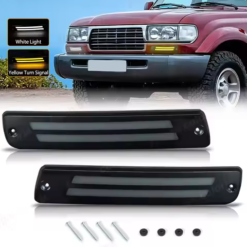 LED DRL Parking Light Turn Signal Light For Toyota Land Cruiser 80 Series LC80 FJ80 FZJ80 HDJ80 HZJ8