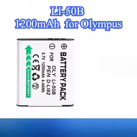 1200mAh Replacement Battery for Olympus LI-50B Compatible with CNP-150 D-LI92 DB-100 SZ-20 U-6010 VG