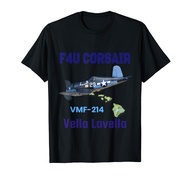 A great F4U Corsair VMF-214 over Vella Lavella island chain T-Shirt