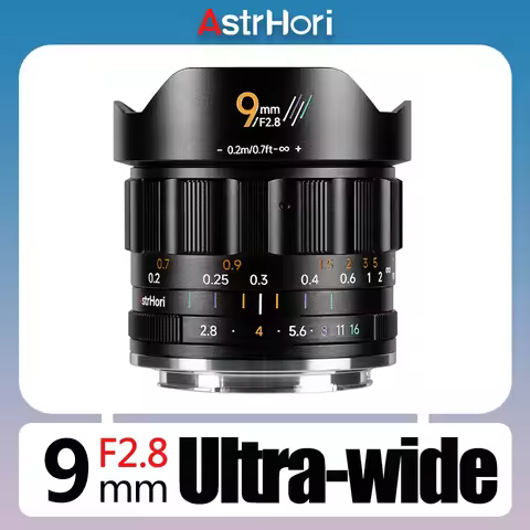 AstrHori APS-C 9mm F2.8 Ultra-wide Angle Prime Camera Lens for Street Photography with Sony E Nikon 