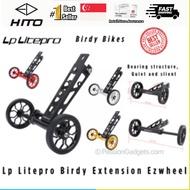 Lp Litepro Extension Rod Easy Wheel Push Wheels Aluminum Alloy Bike Easywheels For Birdy Bicycle