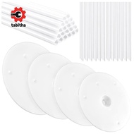 36 Pieces Plastic Cake Dowel Rods Set 20 Pieces White Cake Sticks Support Rod and 4 Pieces Cake Sepa