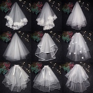 Veil Headdress Super Fairy Sen Style Short Style Influencer Photo Props Bride Main Wedding Collar Ce