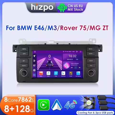 Hizpo 7" AI Voice Autoradio For BMW E46 M3 318/320/325/330/335 Android Auto Radio Carplay 4G DSP Car
