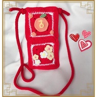 [Ready Stock] CNY Handmade Crochet Calculator Casing Handphone 过年手机包