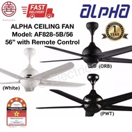 Alpha 56'' 5 Blades Remote Ceiling Fan AF828-5B/56