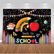 ANSHUHAI Back to School Backdrop Classroom Welcome Back Decorations Banner for Kids First Day of Sch