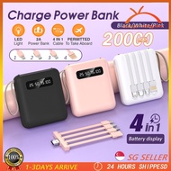 【SG Stock】20000mAh Portable Mini Power Bank Large Capacity Fast Charging Lightweight and Portable PowerBank