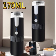 เครื่องทำกาแฟไฟฟ้าไร้สาย170มล. 1200มิลลิแอมป์ต่อชั่วโมงชาร์จไฟได้ USB ท่องเที่ยวกลางแจ้งรถยนต์บ้านแบบพกพาเครื่องทำกาแฟอัตโนมัติเต็มรูปแบบ