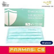Medicos Ultra Soft 4 ply Surgical Face Mask (Aqua Coral) 50 pieces per box EXP:02/2028 [ daily use, ear loop ]