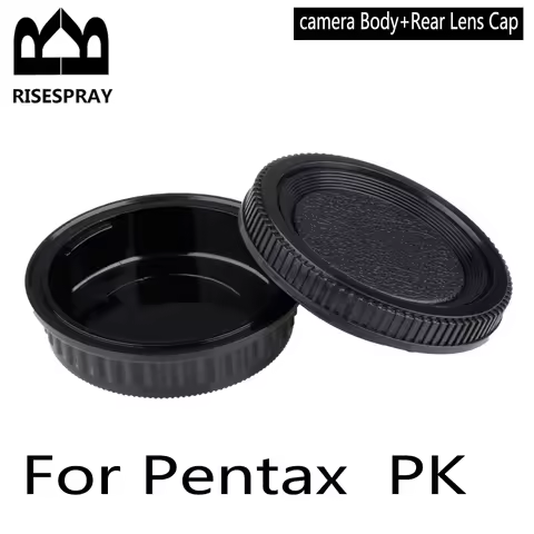 For Pentax K Mount Lens Rear Cap / Camera Body Cap Plastic Black Lens Cap Cover Set PK for Pentax K1