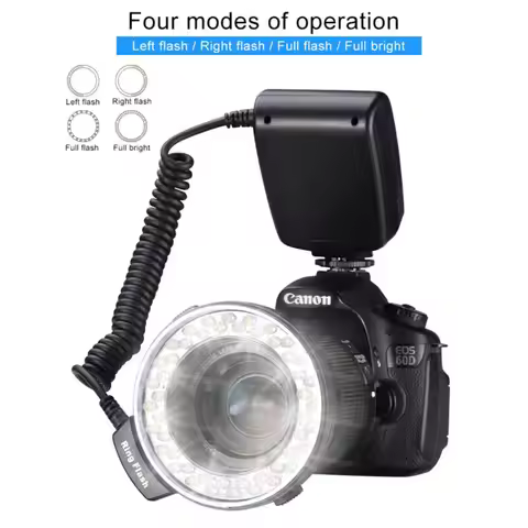 Led Macro & Ring Lights Flasher Speedlight Photo Flash Light for Canon Nikon Samsung Fujifilm Olympu