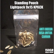 (100 pcs) CLEAR 9x15 ZIPLOCK STANDING POUCH 150 G KPACK DRINK PUDOT PACKAGING/