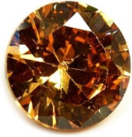 7.25 Ratti Brown Cubic Zirconia Gemstone 6.59 Carat Round Cut Engerised Jarkan Loose Stone-B073F2JW,