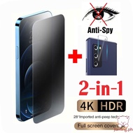 2 in 1 Anti-Spy Matte Screen Protector Redmi Note 10 10S 9 9T 8 9C 9A 9s Pro Max Xiaomi 10 Lite 10T 