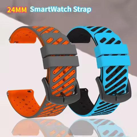 24mm Silicone Watch Strap For TicWatch Pro 5 Sports Replacement Bracelet For TicWatch Pro 5 Wristban
