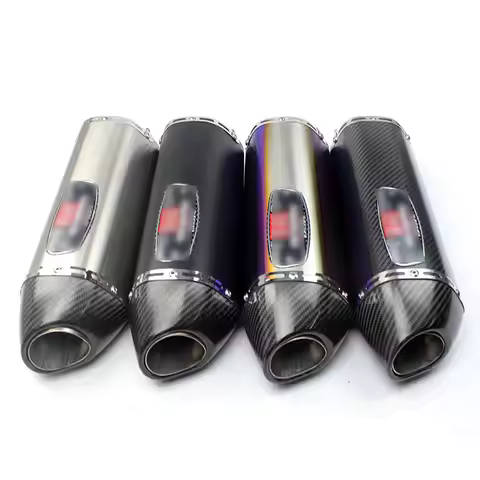 420mm With DB Killer 38-51mm Motorcycle Exhaust For Yoshimura real Carbon Fiber Muffler Pipe pitbike