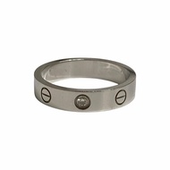 CARTIER 卡地亞 LOVE系列 白金單鑽戒指