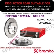 BREMBO GENUINE DISC ROTOR (REAR) FOR BMW 320d 328i 330i 335i [F30, F34] '11-18YR / 420d 420i 435i [F